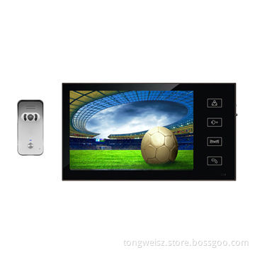 Touch buttons video doorphone with intercom, monitor, unlock, night vision